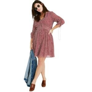 Madewell Starviolet Mini Dress Ditsy Floral Sz.24W NWT